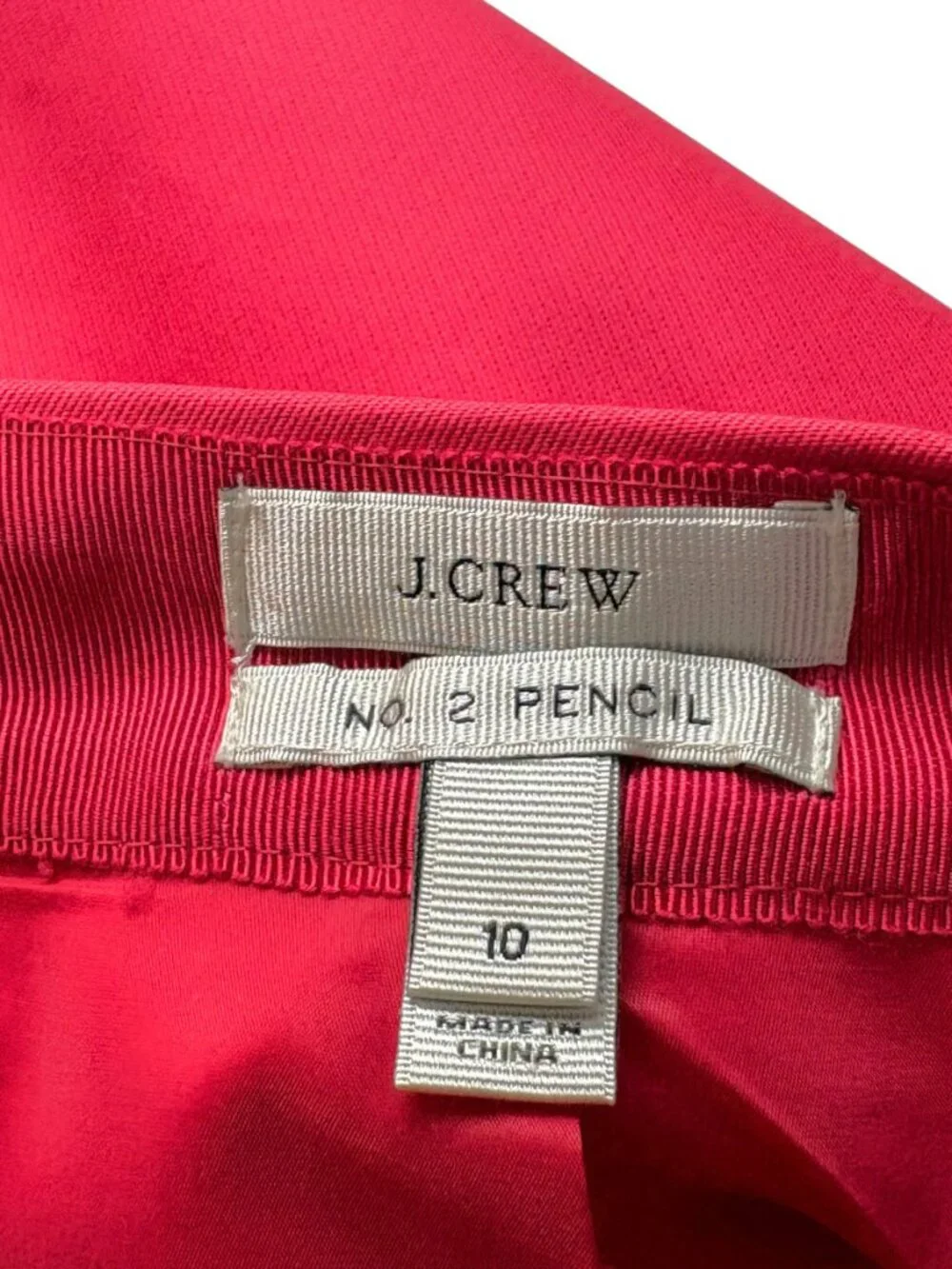 J. Crew No. 2 Pencil Pink Bi-Stretch Cotton Blend Skirt NWOT